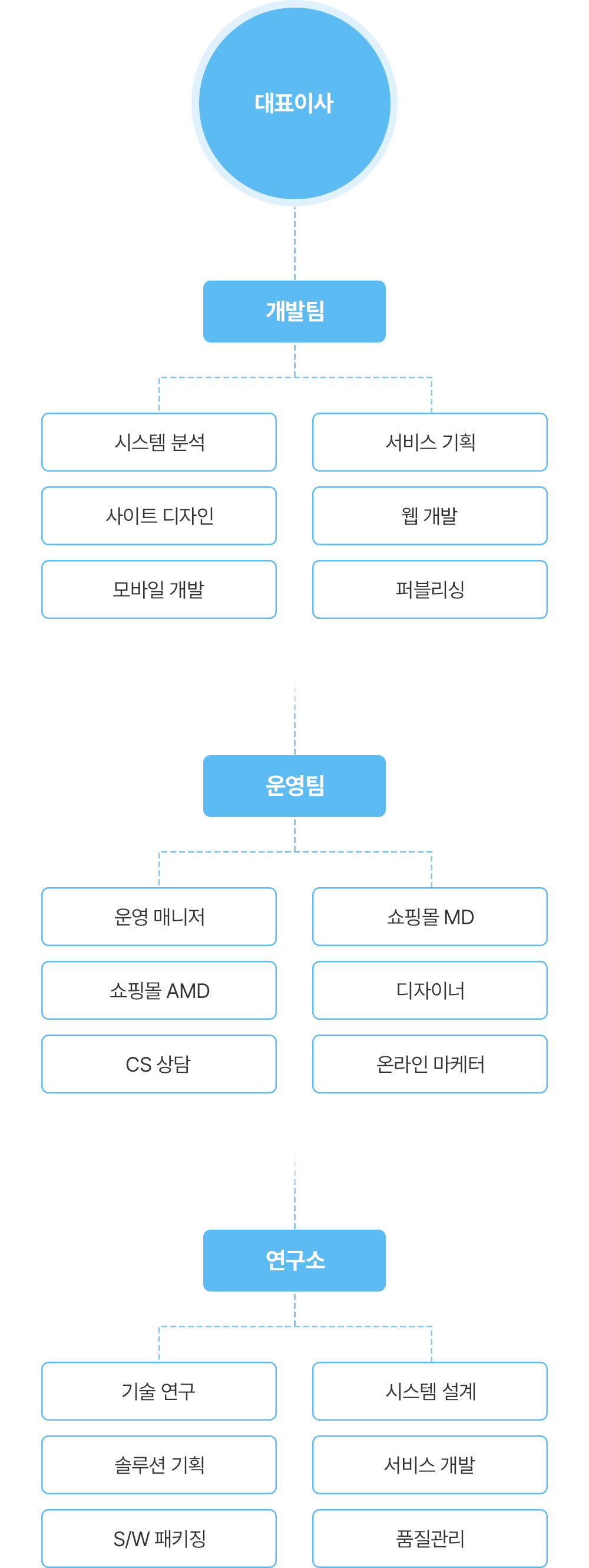 수인소프트 조직도